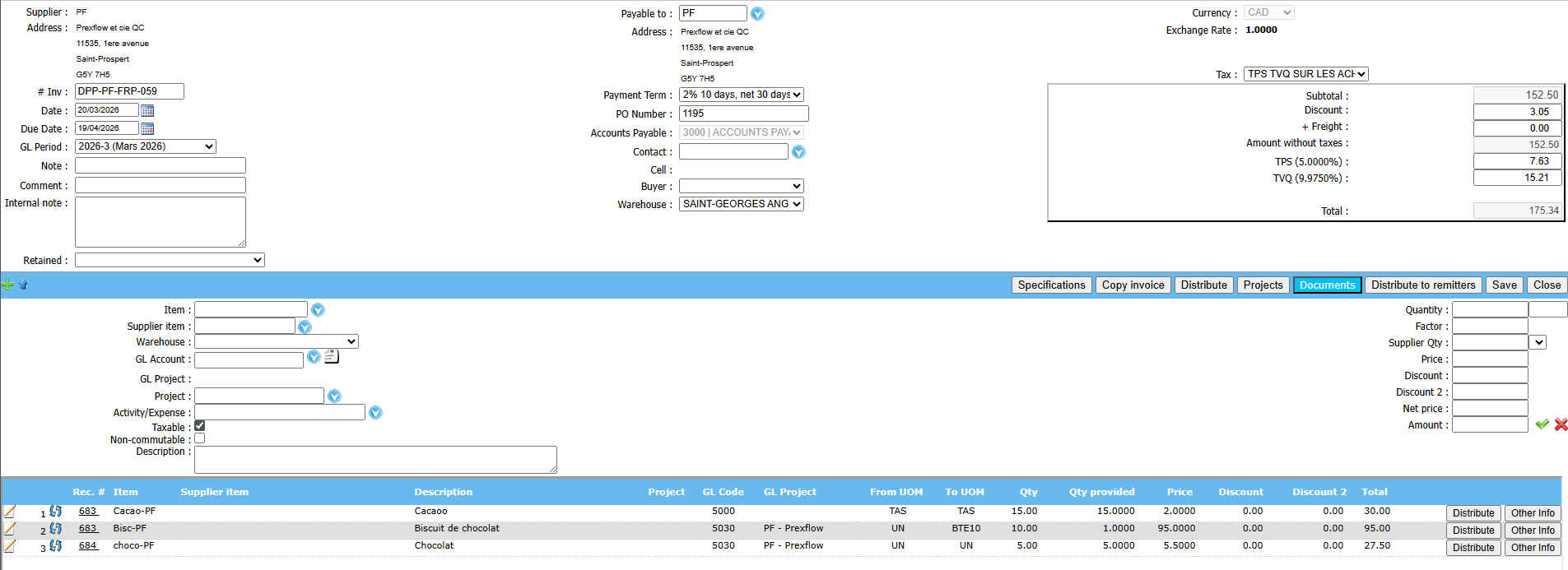 3.1 purchase invoice 3