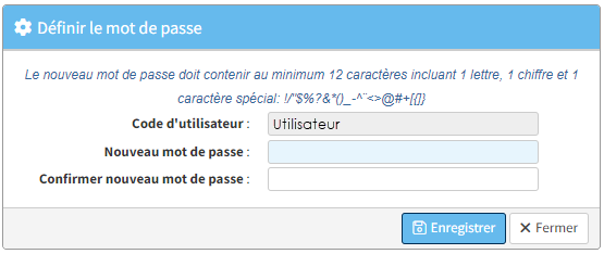 défénir le mot de passe