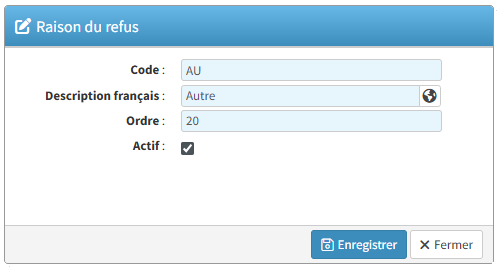 1.3 raison de refus 2